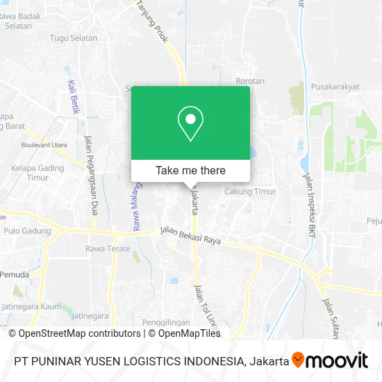 PT PUNINAR YUSEN LOGISTICS INDONESIA map
