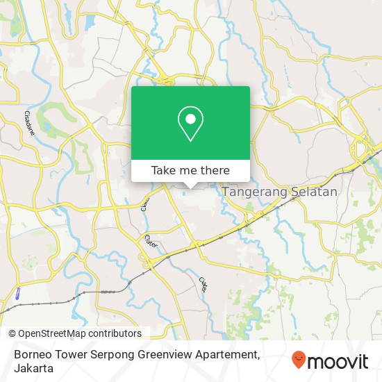 Borneo Tower Serpong Greenview Apartement map