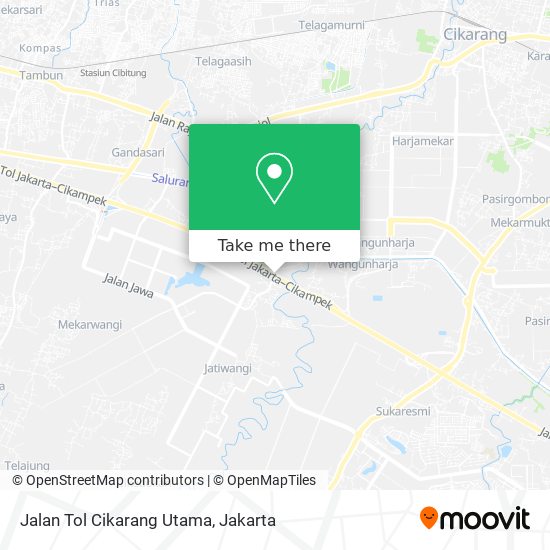 Jalan Tol Cikarang Utama map