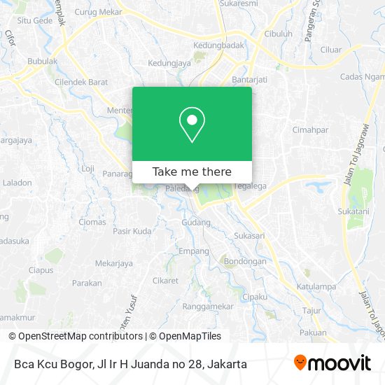 Bca Kcu Bogor, Jl Ir H Juanda no 28 map