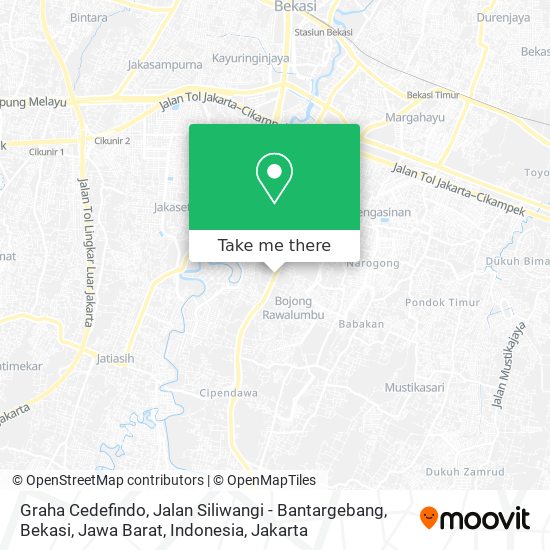 Graha Cedefindo, Jalan Siliwangi - Bantargebang, Bekasi, Jawa Barat, Indonesia map