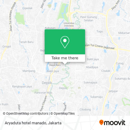 Aryaduta hotel manado map