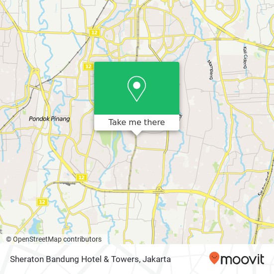 Sheraton Bandung Hotel & Towers map