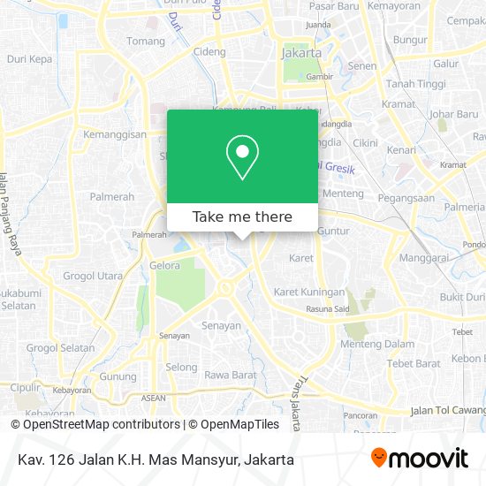 Kav. 126 Jalan K.H. Mas Mansyur map