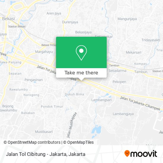 Jalan Tol Cibitung - Jakarta map