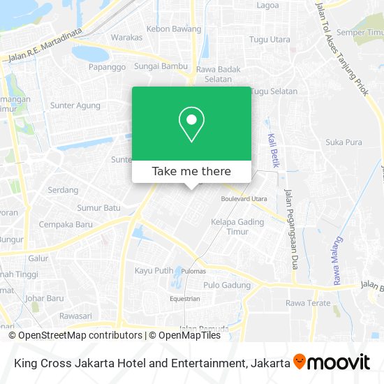 King Cross Jakarta Hotel and Entertainment map