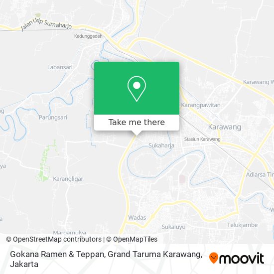 Gokana Ramen & Teppan, Grand Taruma Karawang map