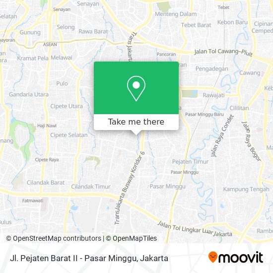 Jl. Pejaten Barat II - Pasar Minggu map