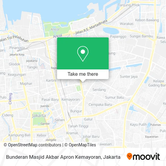 Bunderan Masjid Akbar Apron Kemayoran map
