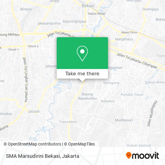 SMA Marsudirini Bekasi map
