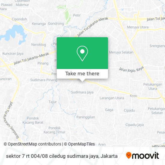 sektor 7 rt 004 / 08 ciledug sudimara jaya map