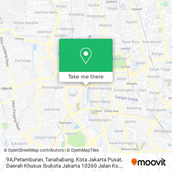 9A,Petamburan, Tanahabang, Kota Jakarta Pusat, Daerah Khusus Ibukota Jakarta 10260 Jalan Ks. Tubun map