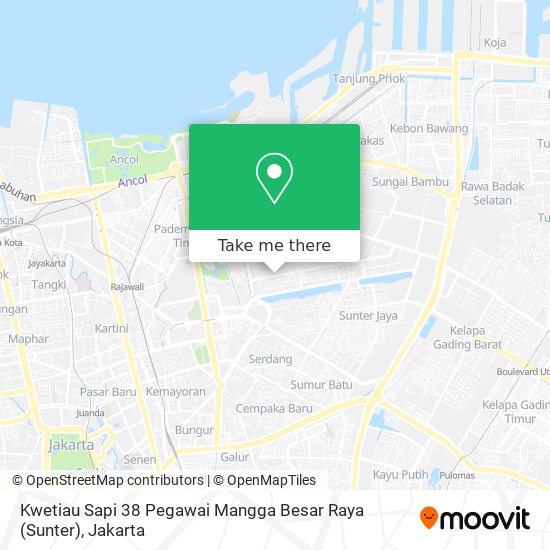 Kwetiau Sapi 38 Pegawai Mangga Besar Raya (Sunter) map