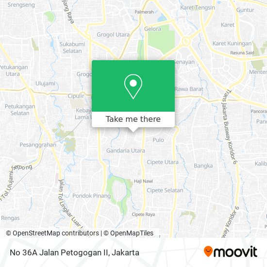 No 36A Jalan Petogogan II map