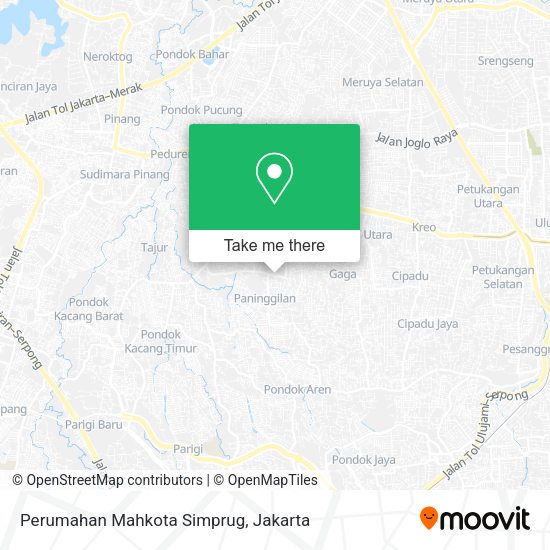 Perumahan Mahkota Simprug map