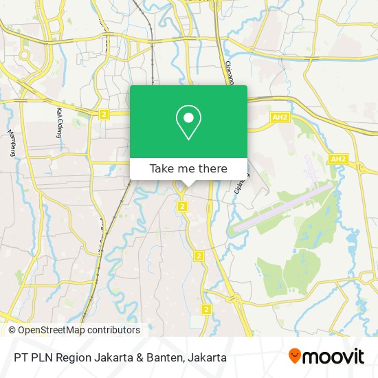 PT PLN Region Jakarta & Banten map