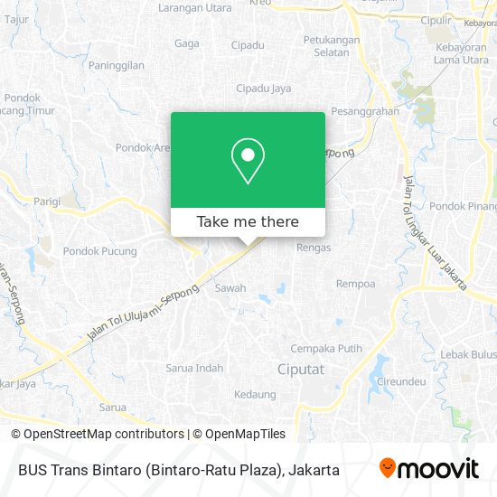 BUS Trans Bintaro (Bintaro-Ratu Plaza) map