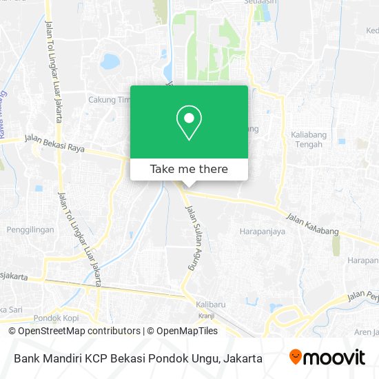 Bank Mandiri KCP Bekasi Pondok Ungu map