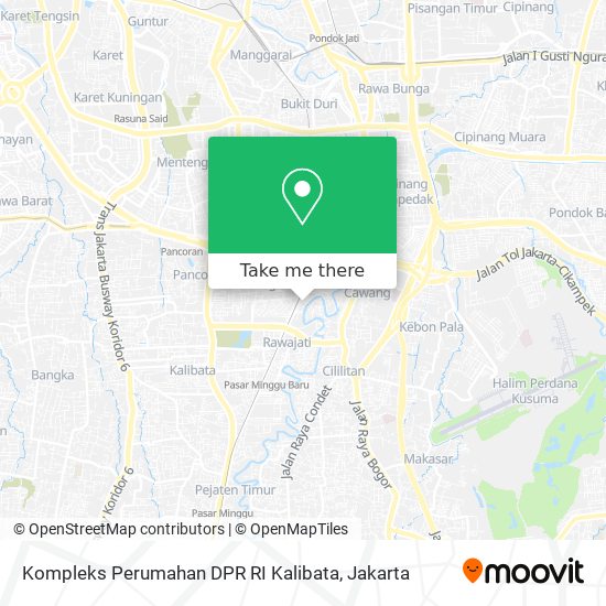 Kompleks Perumahan DPR RI Kalibata map