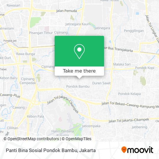 Panti Bina Sosial Pondok Bambu map