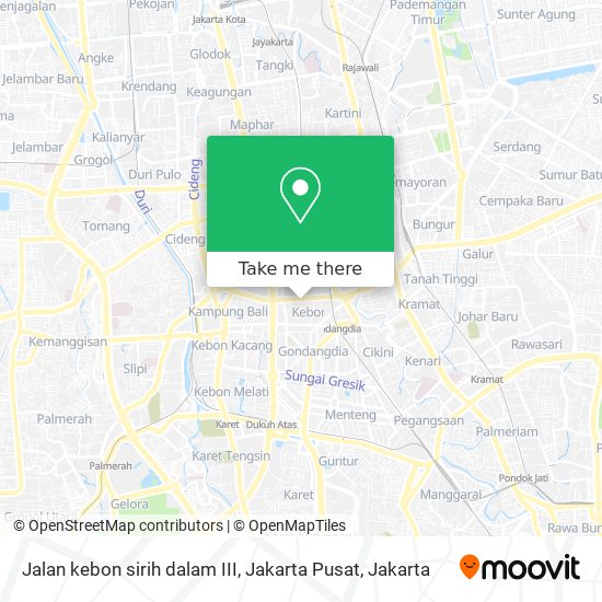 Jalan kebon sirih dalam III, Jakarta Pusat map