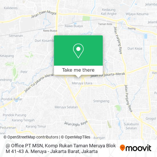 @ Office PT MSN, Komp Rukan Taman Meruya Blok M 41-43 A. Meruya - Jakarta Barat map