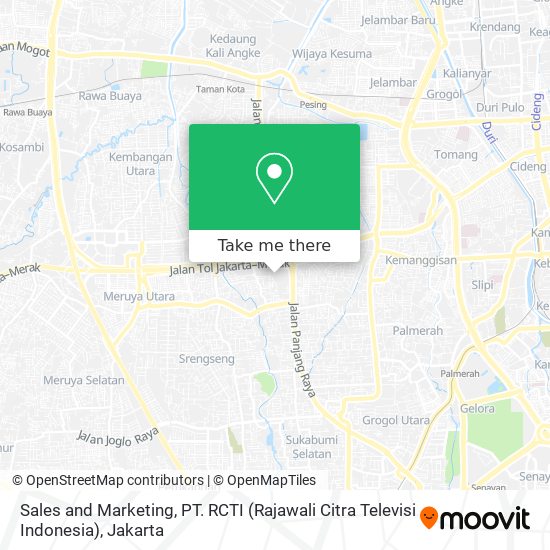 Sales and Marketing, PT. RCTI (Rajawali Citra Televisi Indonesia) map