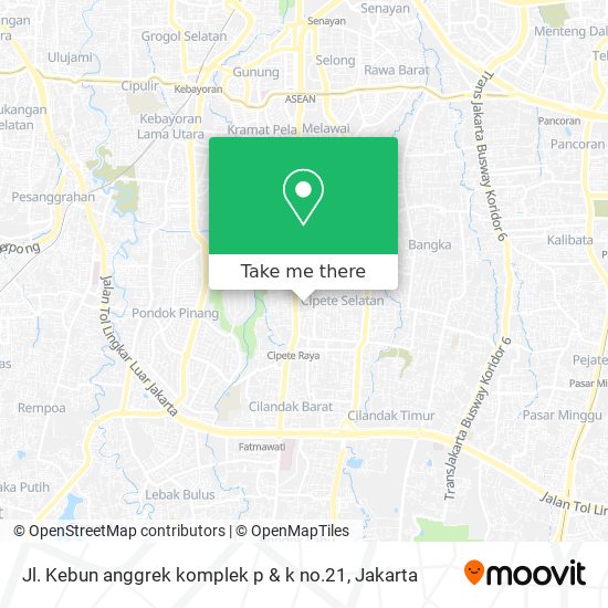 Jl. Kebun anggrek komplek p & k no.21 map