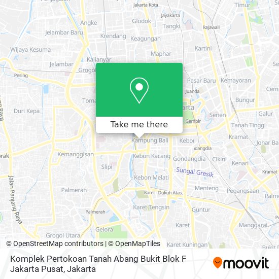 Komplek Pertokoan Tanah Abang Bukit Blok F Jakarta Pusat map