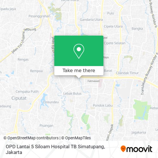 OPD Lantai 5 Siloam Hospital TB Simatupang map