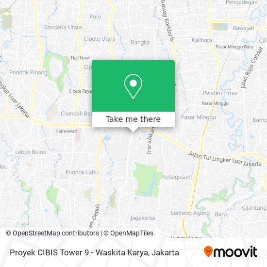 Proyek CIBIS Tower 9 - Waskita Karya map