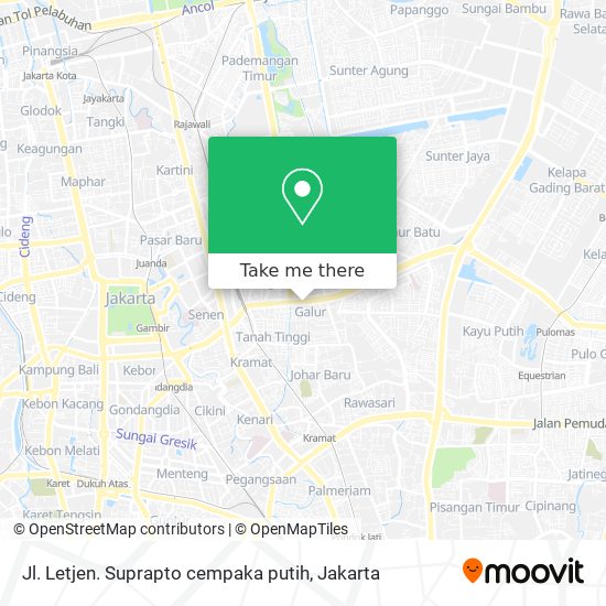 Jl. Letjen. Suprapto cempaka putih map