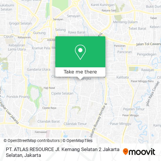 PT. ATLAS RESOURCE Jl. Kemang Selatan 2 Jakarta Selatan map