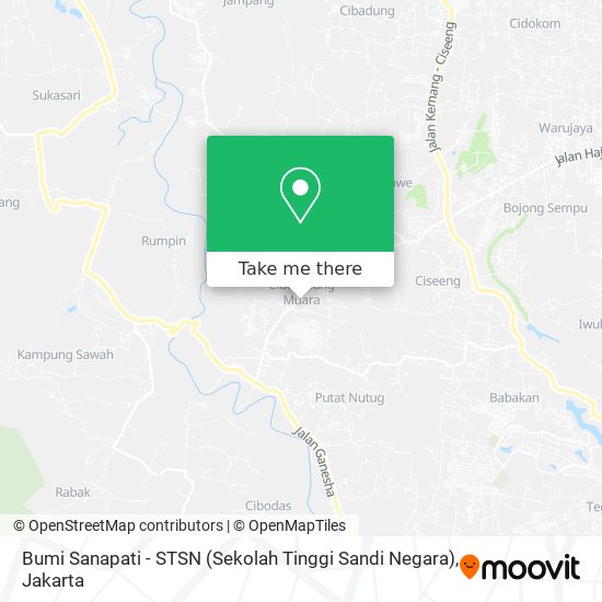 Bumi Sanapati - STSN (Sekolah Tinggi Sandi Negara) map
