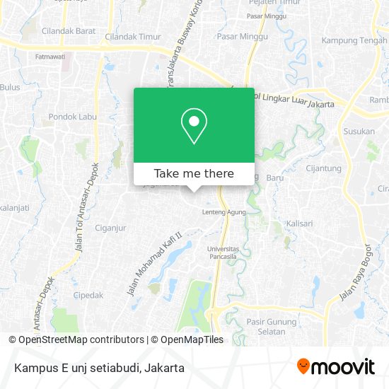 Kampus E unj setiabudi map