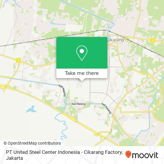 PT United Steel Center Indonesia - Cikarang Factory map
