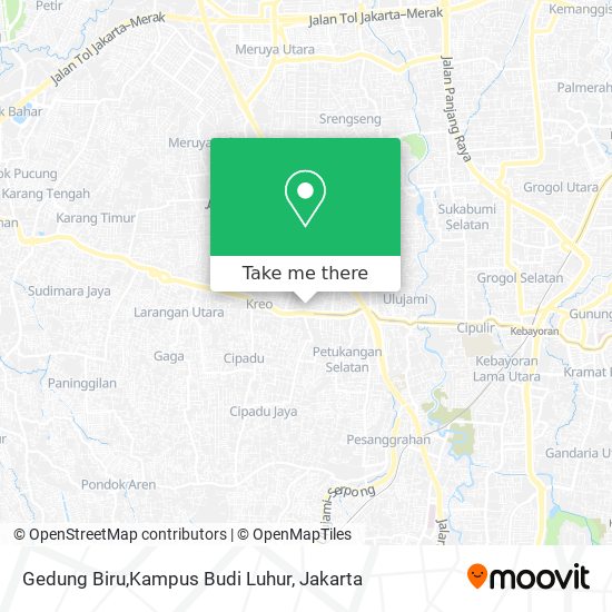 Gedung Biru,Kampus Budi Luhur map