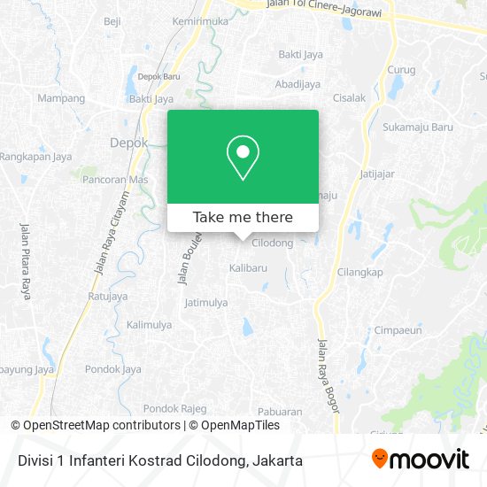 Divisi 1 Infanteri Kostrad Cilodong map