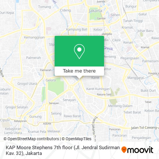 KAP Moore Stephens 7th floor (Jl. Jendral Sudirman Kav. 32) map