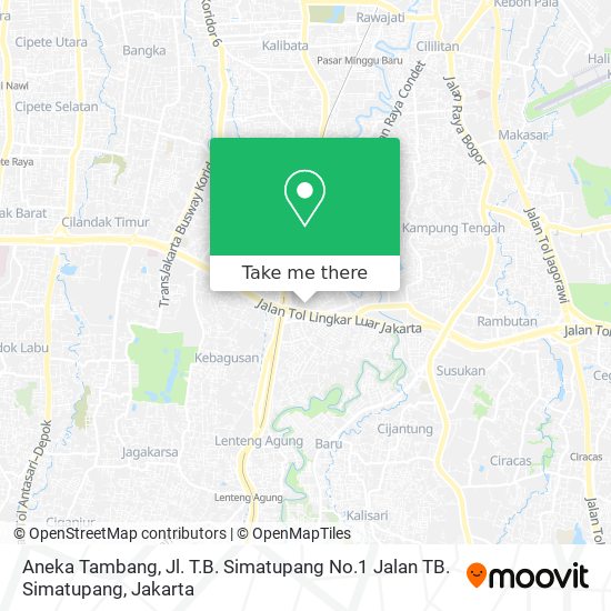 Aneka Tambang, Jl. T.B. Simatupang No.1 Jalan TB. Simatupang map