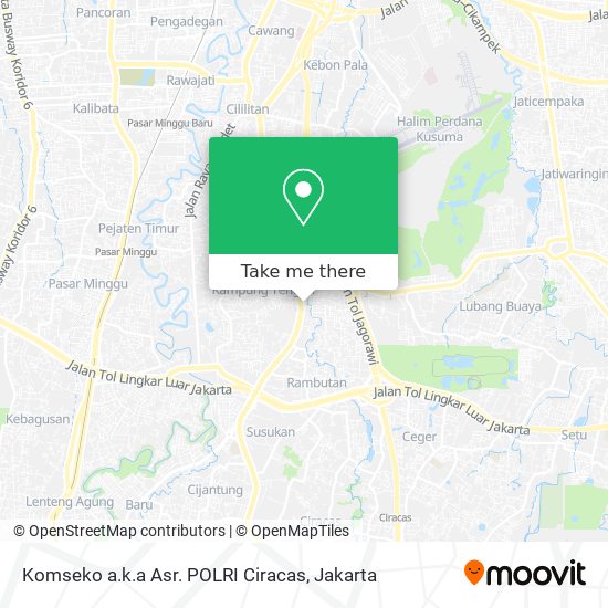 Komseko a.k.a Asr. POLRI Ciracas map