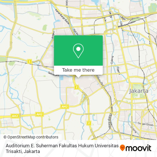 Auditorium E. Suherman Fakultas Hukum  Universitas Trisakti map