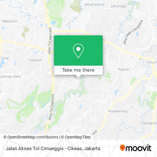 Jalan Akses Tol Cimanggis - Cikeas map