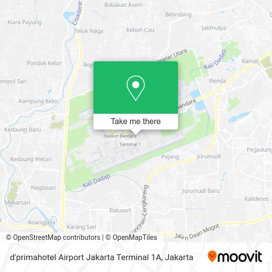 d'primahotel Airport Jakarta Terminal 1A map