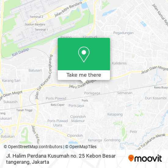 Jl. Halim Perdana Kusumah no. 25 Kebon Besar tangerang map