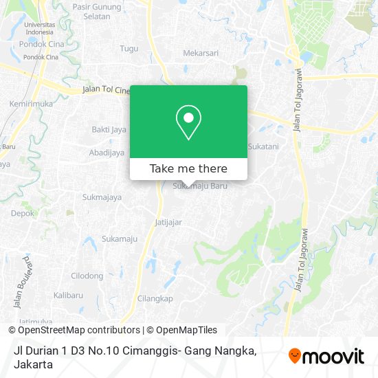 Jl Durian 1 D3 No.10 Cimanggis- Gang Nangka map