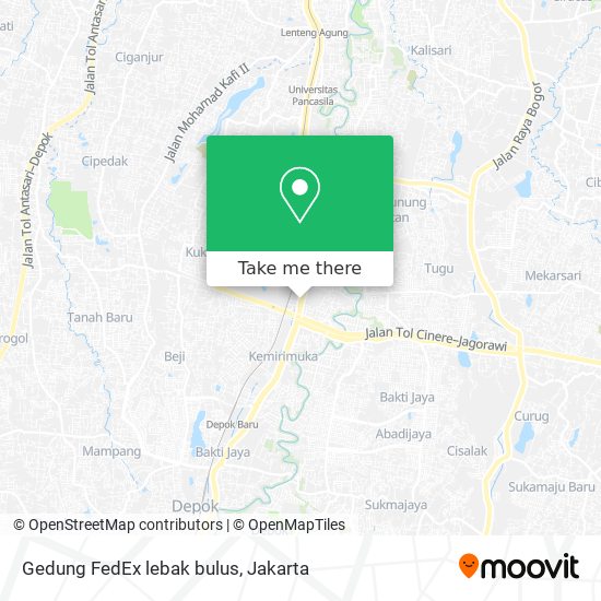 Gedung FedEx lebak bulus map
