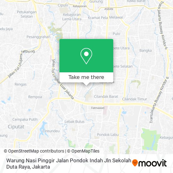 Warung Nasi Pinggir Jalan Pondok Indah Jln Sekolah Duta Raya map