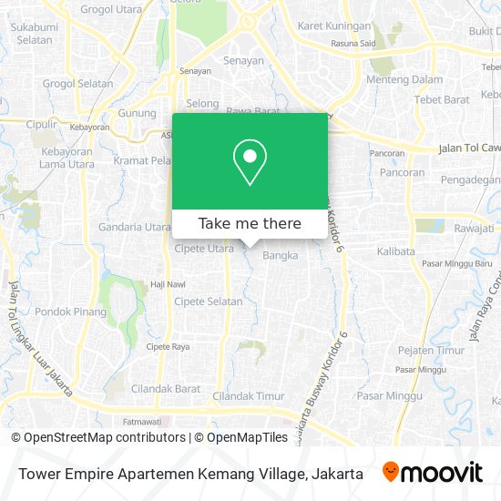 Tower Empire Apartemen Kemang Village map