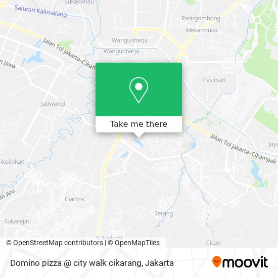 Domino pizza @ city walk cikarang map